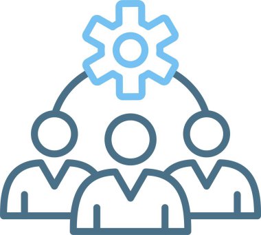 Takım Üyesi Satır İki Renk Simgesi