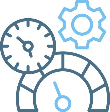 Zamanlayıcı Çizgisi İki Renk Simgesi