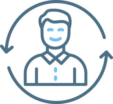 Dönüş Çizgisi İki Renk Simgesi