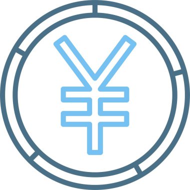 Yuan Satırı İki Renk Simgesi