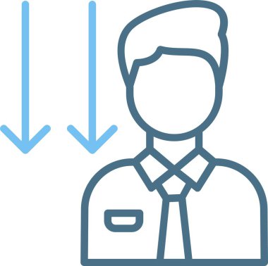 Employee Line Two Color Icon clipart