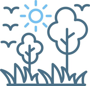 Doğa Çizgisi İki Renk Simgesi