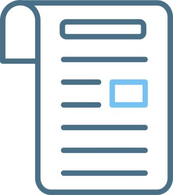 Haber kağıdı Satırı İki Renk Simgesi