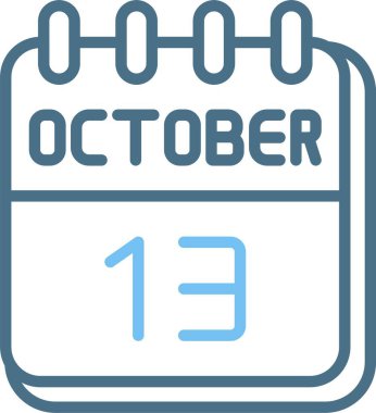 13 Ekim Satır İki Renk Simgesi