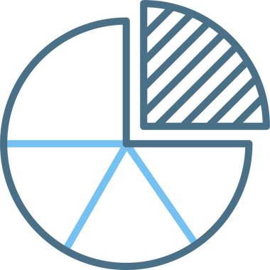 Turta Grafik Çizgisi İki Renk Simgesi