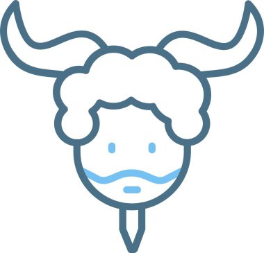 Satyr Line Two Color Icon clipart