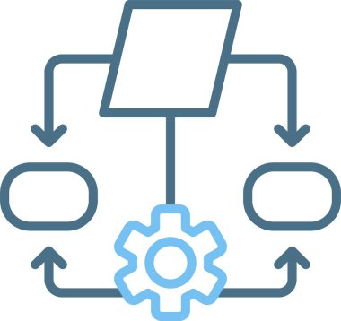Çizelge Çizgisi İki Renk Simgesi