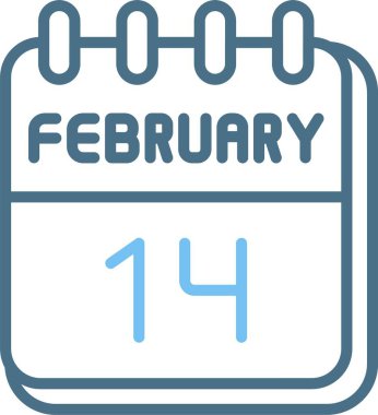 14 Şubat Satır İki Renk Simgesi