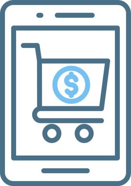 M Ticaret Satırı İki Renk Simgesi