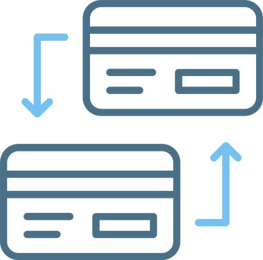 Para Takas Satırı İki Renk Simgesi