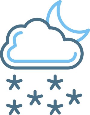 Gece Kar Hattı İki Renk Simgesi