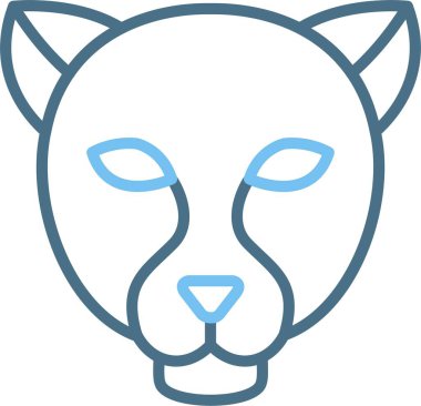 Panter Çizgisi İki Renk Simgesi