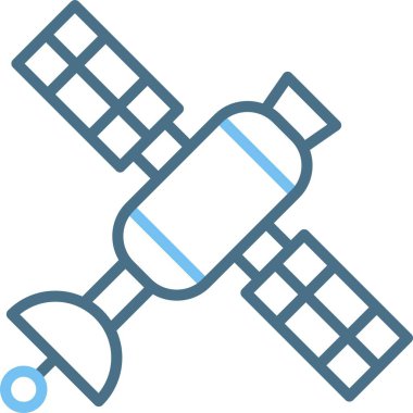 Uydu Satırı İki Renk Simgesi