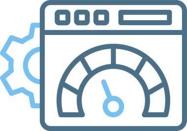 Web Sitesi Satırı İki Renk Simgesi