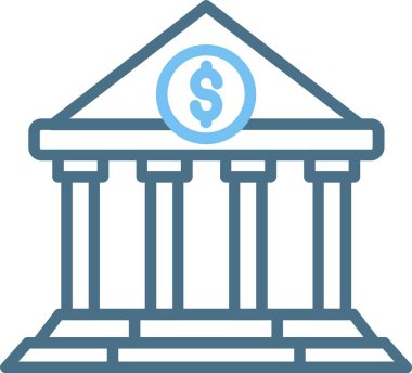 Banka Satırı İki Renk Simgesi