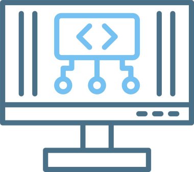 Kod Satırı İki Renk Simgesi