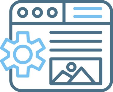 İçerik Yönetimi Satırı İki Renk Simgesi