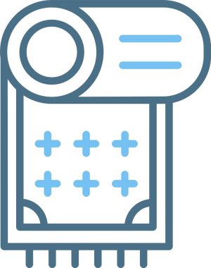 Dekoratif Tekstil Satırı İki Renk Simgesi