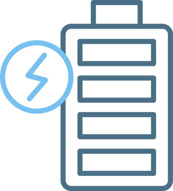 Tam Batarya Hattı İki Renk Simgesi