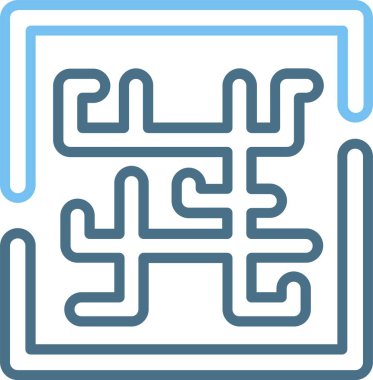 Labirent Satırı İki Renk Simgesi