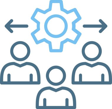 Müşteri Davranış Çizgisi İki Renk Simgesi