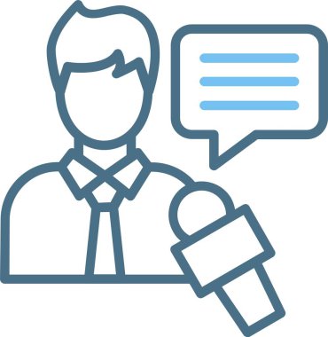 Röportaj Satırı İki Renk Simgesi