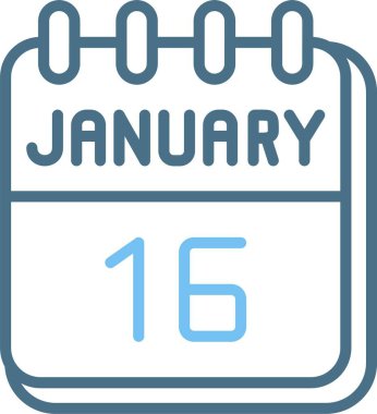 16 Ocak Satır İki Renk Simgesi