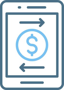 Mobil Monetizan Satır İki Renk Simgesi