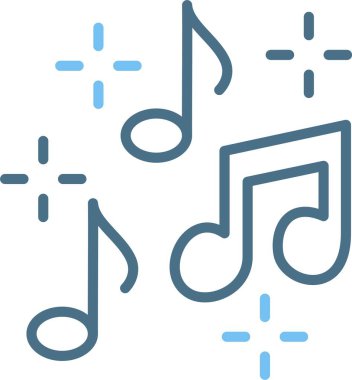 Müzik Satırı İki Renk Simgesi