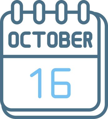 16 Ekim Satır İki Renk Simgesi