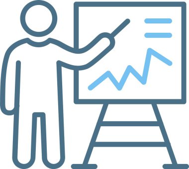 Sunum Satırı İki Renk Simgesi