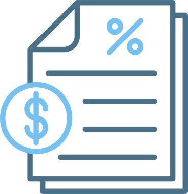 Vergi Satırı İki Renk Simgesi