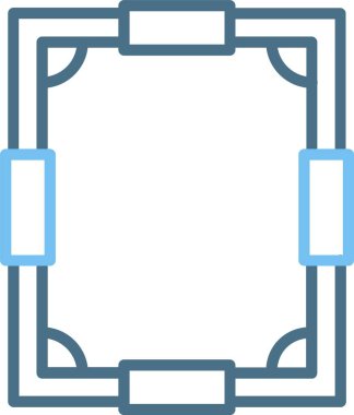 Çerçeve Çizgisi İki Renk Simgesi