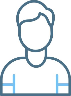 Erkek Satırı İki Renk Simgesi