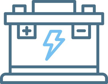 Araba Pili Hattı İki Renk Simgesi