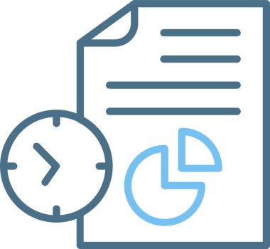 Veri Analizi Satırı İki Renk Simgesi