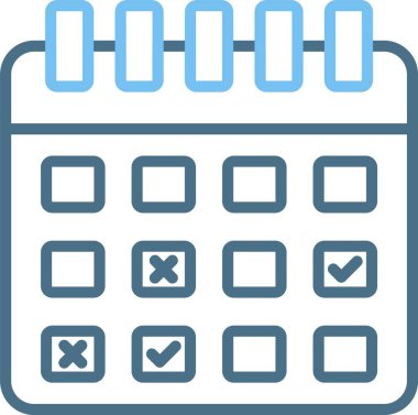 Olaylar Çizgisi İki Renk Simgesi