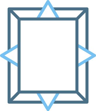 Çerçeve Çizgisi İki Renk Simgesi