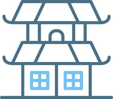 Ev Satırı İki Renk Simgesi