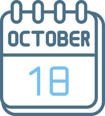 18 Ekim Satır İki Renk Simgesi