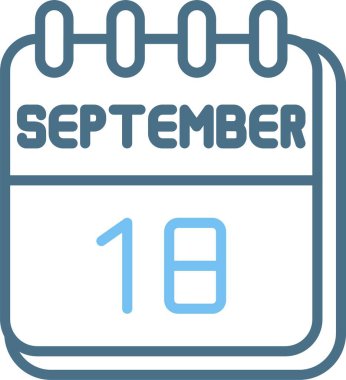 18 Eylül Satır İki Renk Simgesi