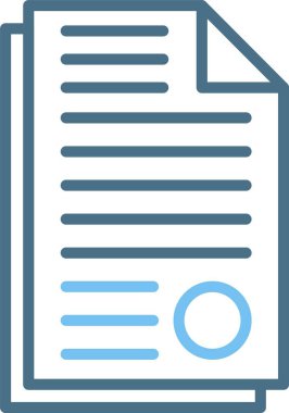 Belge Satırı İki Renk Simgesi