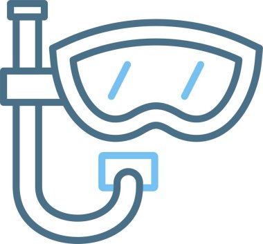 Dalış Hattı İki Renk Simgesi