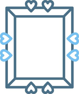 Çerçeve Çizgisi İki Renk Simgesi