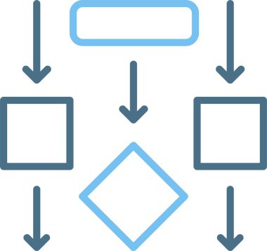 Akış Çizgisi İki Renk Simgesi