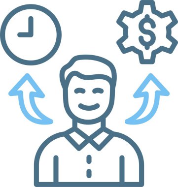 Verimlilik Satırı İki Renk Simgesi