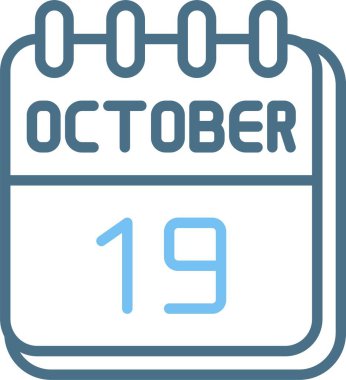 19 Ekim Satır İki Renk Simgesi