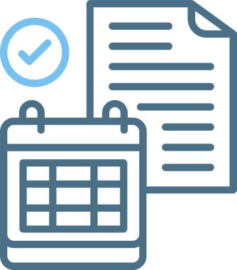 Zaman Çizelgesi İki Renk Simgesi