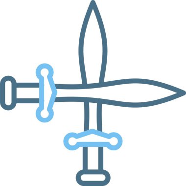 Kılıç Satırı İki Renk Simgesi