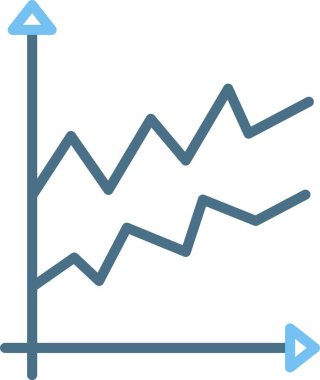 Alan Grafik Çizgisi İki Renk Simgesi